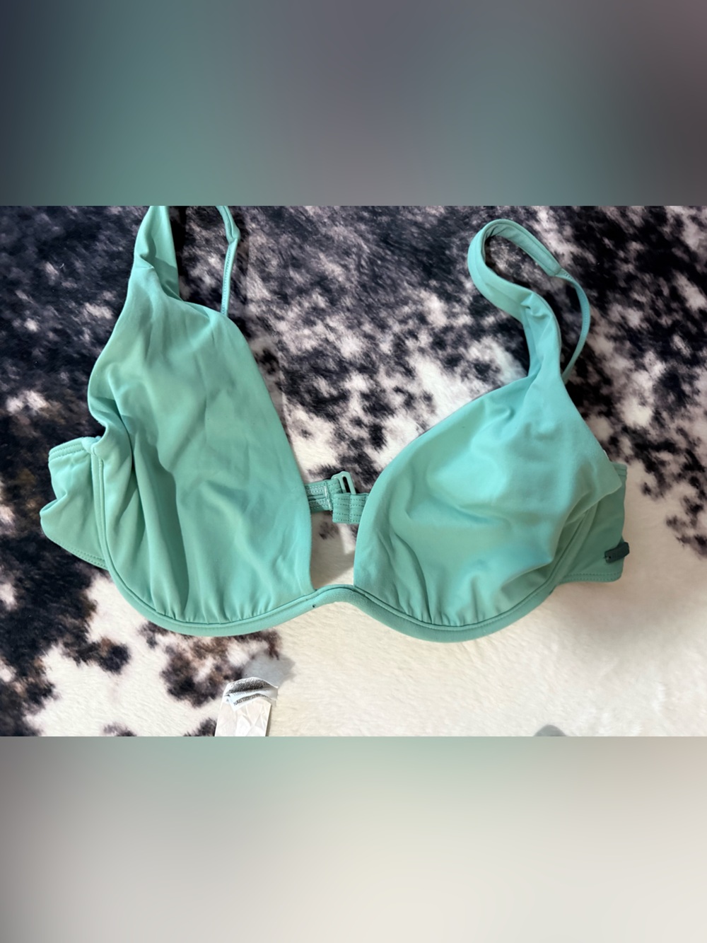 Roxy Women's Teal Green Bikini Top